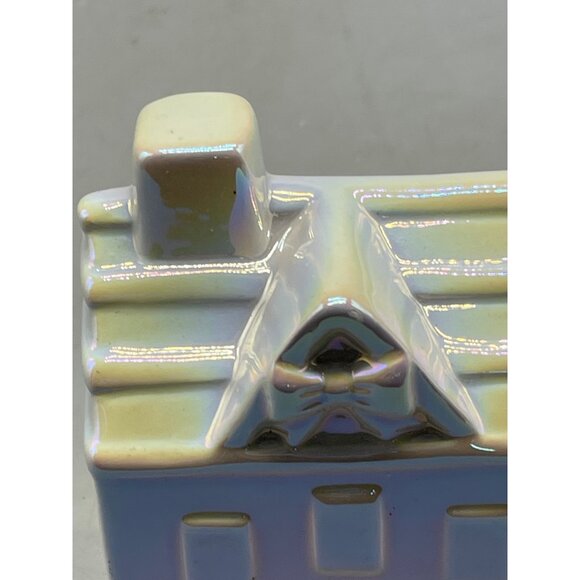 iridescent Christmas house bow village decoration 4x3x5.5" READ - Picture 3 of 8